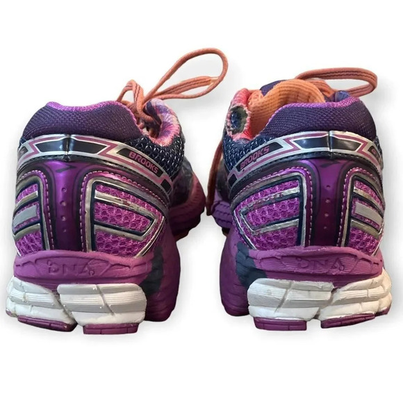 Brooks Adrenaline GTS 15 Running Shoes in Purple Blue & Orange Size 7.5 - Picture 7 of 11